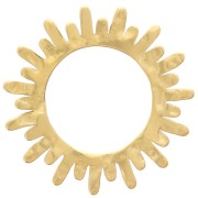 Distanziatore martellato a raggiera 18 mm - Acciaio inossidabile 316L dorato x1