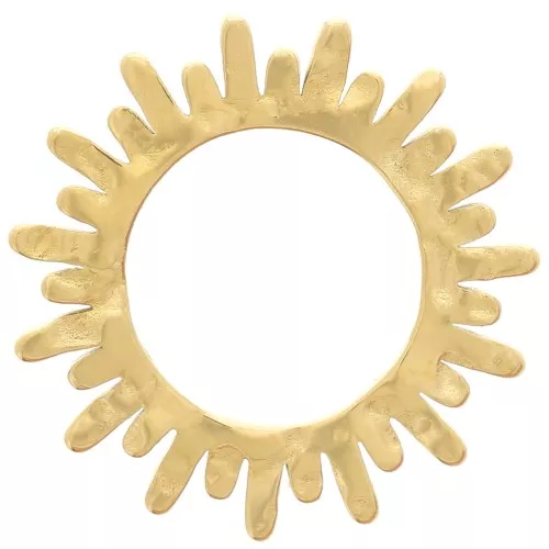 Distanziatore martellato a raggiera 18 mm - Acciaio inossidabile 316L dorato x1
