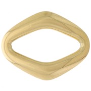 Distanziatore diamantato bombato 19x15 mm - Acciaio inox 304L dorato x1