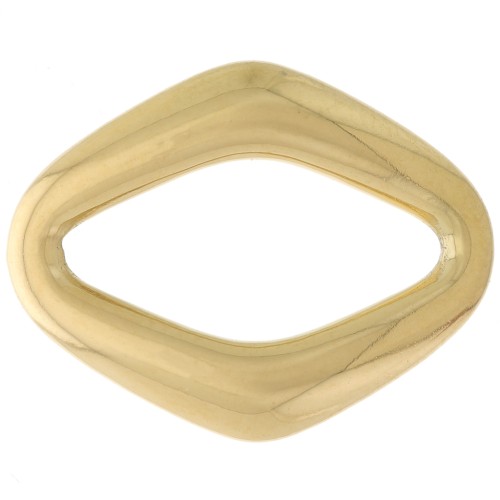 Distanziatore diamantato bombato 19x15 mm - Acciaio inox 304L dorato x1