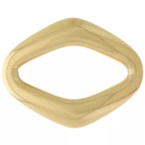 Distanziatore diamantato bombato 19x15 mm - Acciaio inox 304L dorato x1