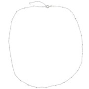 Girocollo a rete Forzatina con perline appiattite 2 mm - Acciaio inox 304L x48cm