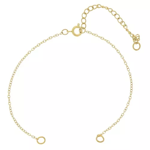 Bracciale a rete Forzatina 1,3 mm per distanziatore Acciaio inox 304L dorato x16cm