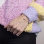 Bracciale a rete Forzatina 1,3 mm per distanziatore Acciaio inox 304L dorato x16cm