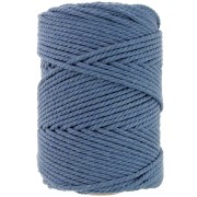 Rocchetto di cordoncino in cotone macramè 3 mm - Blu cobalto x100m