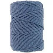 Rocchetto di cordoncino in cotone macramè 3 mm - Blu cobalto x100m