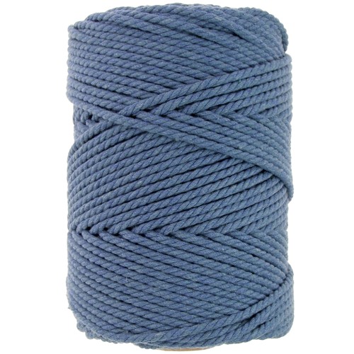 Rocchetto di cordoncino in cotone macramè 3 mm - Blu cobalto x100m