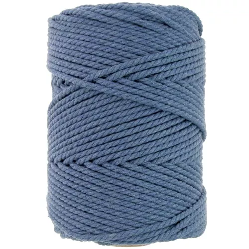 Rocchetto di cordoncino in cotone macramè 3 mm - Blu cobalto x100m