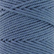 Rocchetto di cordoncino in cotone macramè 3 mm - Blu cobalto x100m