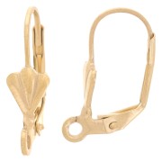 Monachelle con anello aperto 17,5 mm - conchiglia - acciaio inox 303L dorato x2