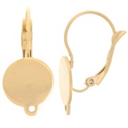 Monachelle 25 mm per cabochon 12 mm - Acciaio inox 304 dorato x2|raw }}