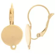 Monachelle 25 mm per cabochon 12 mm - Acciaio inox 304 dorato x2