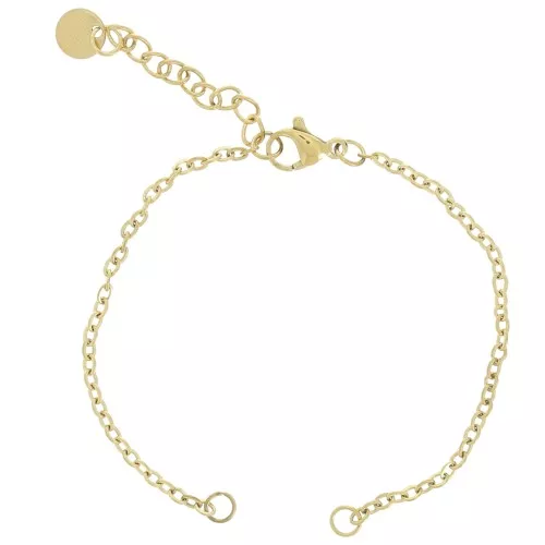 Bracciale forzatina di 2 mm per il distanziatore - acciaio inox 304 dorato x15cm
