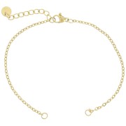 Bracciale forzatina 2 mm, per distanziatore -Acciaio inossidabile 304 dorato x18cm|raw }}