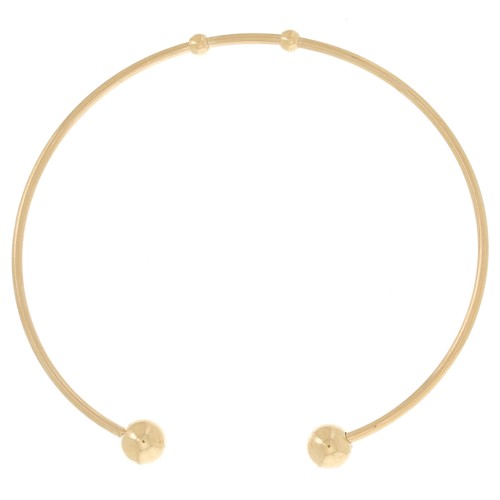 Bracciale grande con perline da 64 mm - Acciaio inossidabile 304 Gold x1