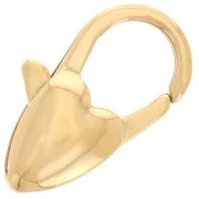 Chiusura a moschettone a forma di cuore da 20 mm - acciaio inox dorato 304 x1