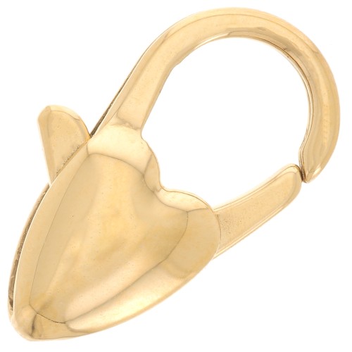 Chiusura a moschettone a forma di cuore da 20 mm - acciaio inox dorato 304 x1