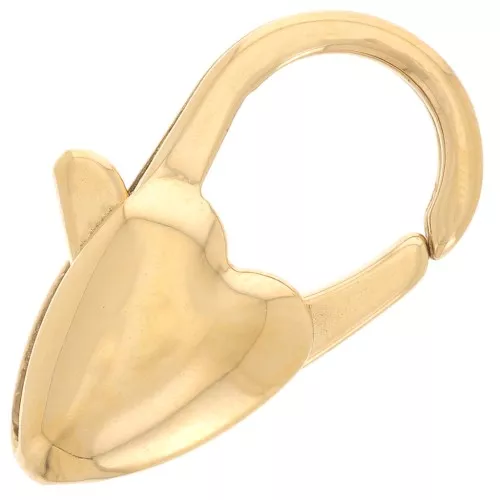 Chiusura a moschettone a forma di cuore da 20 mm - acciaio inox dorato 304 x1