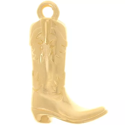 Pendente a forma di stivale da cowboy 22x14 mm - Dorato in oro fino x1