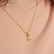 Ciondolo a forma di stivale da cowboy 22x14 mm - Placcatura in argento antico x1