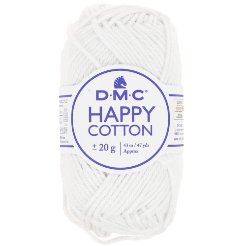 Cotone Happy DMC - speciale amigurumi - Bianco (n°762) x43m