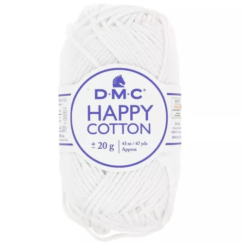 Cotone Happy DMC - speciale amigurumi - Bianco (n°762) x43m