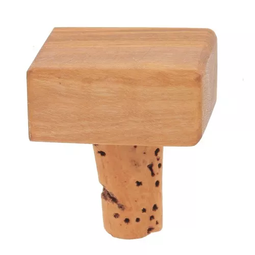 Tappo decorativo quadrato in legno - Bouchon Leo par Puca® 51x45 mm x1