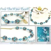 Perle in vetro Lipsi® di Puca® 4x6 mm - Opaque Green Turquoise x10g