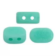 Perle in vetro Lipsi® di Puca® 4x6 mm - Opaque Green Turquoise Mat x10g