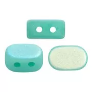 Perle in vetro Lipsi® di Puca® 4x6 mm - Opaque Green Turquoise AB Mat x10g