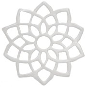 Distanziatore chakra n. 7 - Coronale - 15 mm - Placatura argento fine x1