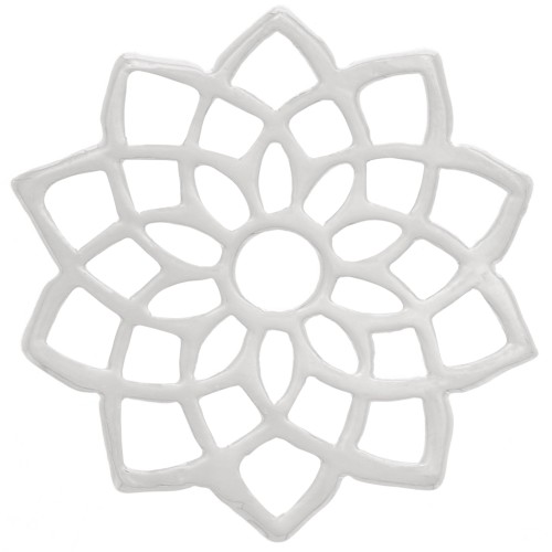 Distanziatore chakra n. 7 - Coronale - 15 mm - Placatura argento fine x1