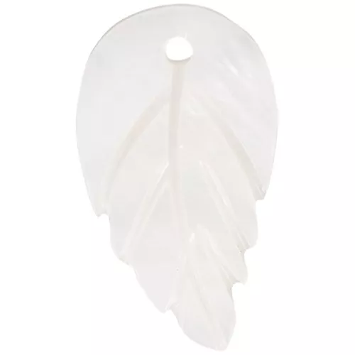 Pendente forma di foglia di conchiglia 21x12 mm - Naturale x1