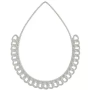 Pendenti goccia con catena 38x30,5 mm - Acciaio inossidabile 304L x2