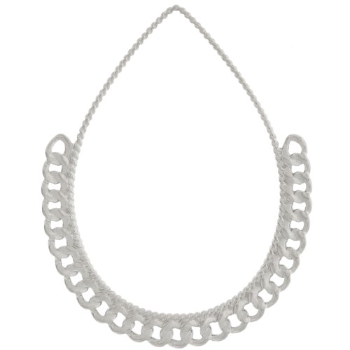 Pendenti goccia con catena 38x30,5 mm - Acciaio inossidabile 304L x2