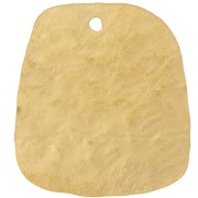 Pendenti trapezoidali martellati 21x19 mm - Acciaio inox 316L dorato x2