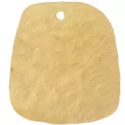 Pendenti trapezoidali martellati 21x19 mm - Acciaio inox 316L dorato x2