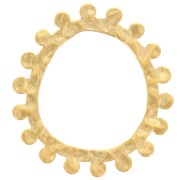 Pendente irregolare 21x19mm con piccole sfere -Acciaio inossidabile 316L dorato x1|raw }}