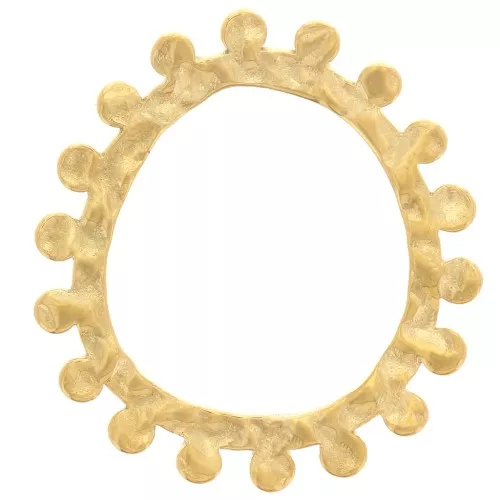 Pendente irregolare 21x19mm con piccole sfere -Acciaio inossidabile 316L dorato x1