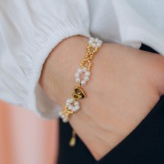 Distanziatore centrale 14x11 mm - Acciaio inox 316L dorato x1