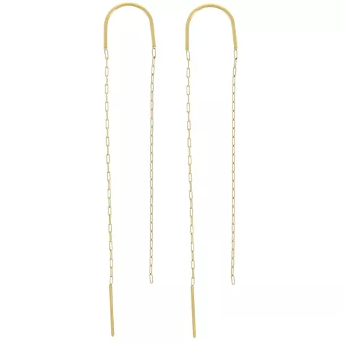 Orecchini a catena Forzatina 50 + 60mm in acciaio inossidabile 304 dorato x2