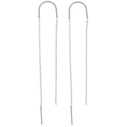 Orecchini a catena Forzatina 50 + 60 mm - Acciaio inox 304 x2