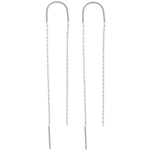 Orecchini a catena Forzatina 50 + 60 mm - Acciaio inox 304 x2