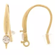 Ganci per orecchie di design da 18mm acciaio inox 304L dorato x2