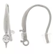 Ganci per orecchie di design da 18 mm con ossido di zirconio - acciaio inossidabile 304L x2