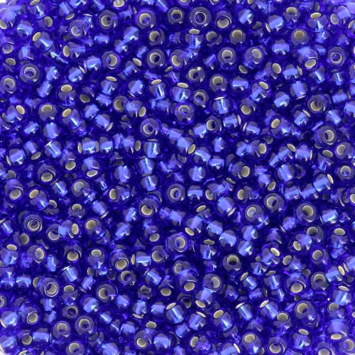 Perla Preciosa 11/0 da 2 mm - Sapphire Silver Lined x20 g