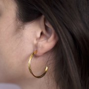 Orecchini a 2 fili da 36 mm in acciaio inox 304L dorato x2