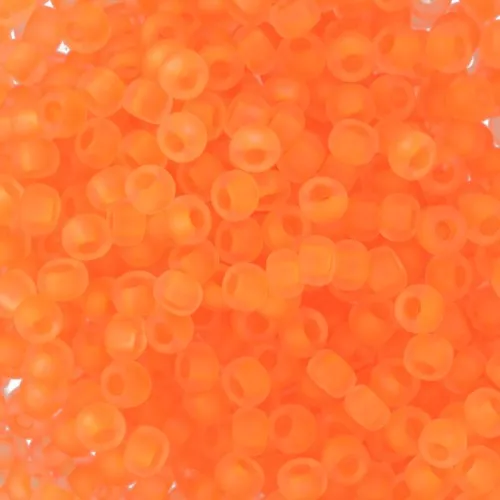 Perle di semi Preciosa 9/0 2,5 mm - Arancione fluo smerigliato x20g