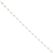 Catena fantasia da 4 mm con Perle d'acqua dolce - Argento 925 x20cm
