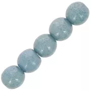 Chalkwhite Blue - Perles en verre tchèque rondes 4 mm Chalkwhite Blue Luster x50 Perles en verre tchèque rondes 4 mm Chalkwhite Blue Luster x50